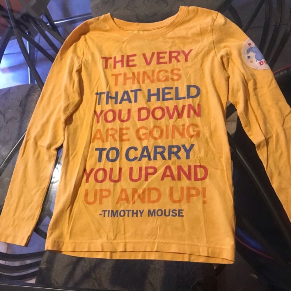 Yellow Kids Long-Sleeve Graphic Tee with Motivational Quote